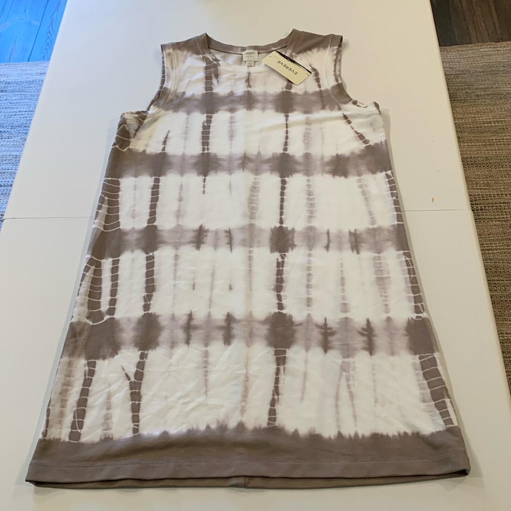 Evereve Roan & Ryan Charley beige white tie dyed tank dress Size Women Medium